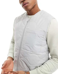 ONLY & SONS Onion Quilted Gilet In Ice Grey For Men Pearl Blue -Modern Clothing Shop 205789312 3