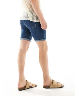 ONLY & SONS Denim Shorts In Mid Blue For Men Medium Blue Denim -Modern Clothing Shop 205789463 5