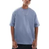 Only & Sons Oversize T-shirt In Washed Blue For Men Flint Stone