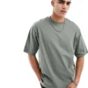 ONLY & SONS Oversize T-shirt In Sage Grey For Men Castor Grey