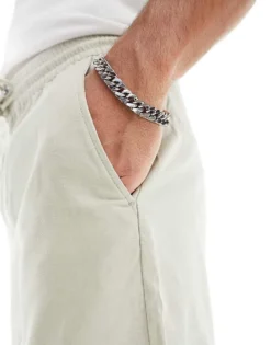 ONLY & SONS Relaxed Fit Trousers In Stone For Men Silver Lining -Modern Clothing Shop 205789914 3