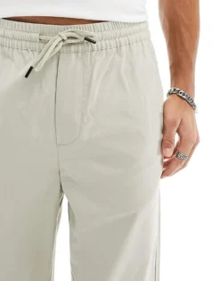 ONLY & SONS Relaxed Fit Trousers In Stone For Men Silver Lining -Modern Clothing Shop 205789914 5