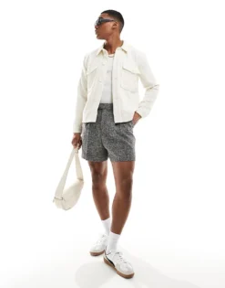 ONLY & SONS Textured Jacket In Stone For Men Light Grey