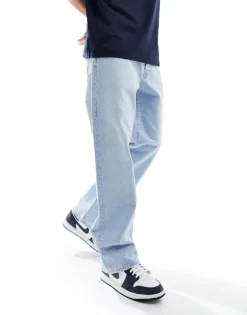 ONLY & SONS Fade Loose Fit Jeans In Light Wash Blue For Men Light Blue Denim -Modern Clothing Shop 205789946 1 lightbluedenim 1