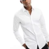 ONLY & SONS Slim Fit Easy Iron Shirt In White For Men