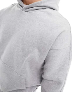 ONLY & SONS Oversize Heavyweight Hoodie In Light Grey For Men Light Grey Melange -Modern Clothing Shop 205815934 3