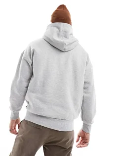 ONLY & SONS Oversize Heavyweight Hoodie In Light Grey For Men Light Grey Melange -Modern Clothing Shop 205815934 4