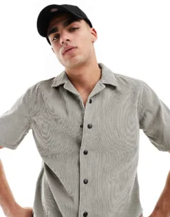 ONLY & SONS Resort Cord Shirt In Grey For Men Limestone