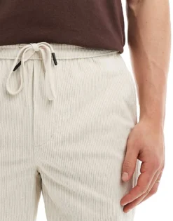 ONLY & SONS Cord Short In Beige For Men Pumice Stone -Modern Clothing Shop 205953612 5