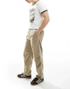 ONLY & SONS Loose Fit Cord Trouser In Beige For Men Chinchilla