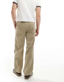 ONLY & SONS Loose Fit Cord Trouser In Beige For Men Chinchilla -Modern Clothing Shop 205953850 3