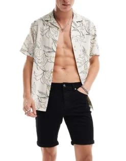 ONLY & SONS Denim Shorts In Black For Men Black Denim -Modern Clothing Shop 205978068 5