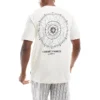 ONLY & SONS Relaxed Fit T-shirt With Cosmic Energy Print In Cream For Men Unbleeched Cotton