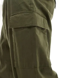 ONLY & SONS Loose Fit Utility Cargo With Cuff In Khaki For Men Olive Night -Modern Clothing Shop 205999947 5