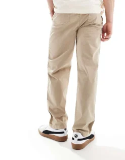 ONLY & SONS Loose Fit Worker Trouser In Stone For Men Chinchilla -Modern Clothing Shop 206000364 3