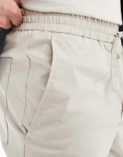 ONLY & SONS Pull On Tapered Fit Trouser In Beige For Men Silver Lining -Modern Clothing Shop 206000384 5