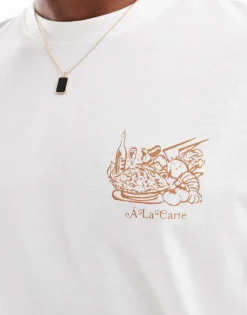 ONLY & SONS Relaxed Fit T-shirt With A La Carte Back Print In Off White For Men Cloud Dancer -Modern Clothing Shop 206000416 4