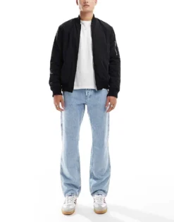 ONLY & SONS Edge Straight Fit Jeans In Light Blue 90s Wash For Men Light Blue Denim