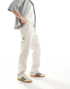 ONLY & SONS Edge Straight Fit Jeans In Ecru For Men