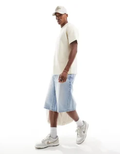 ONLY & SONS Waffle Knit T-shirt In Cream For Men Antique White