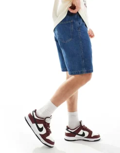 ONLY & SONS Loose Fit Denim Short In Mid Blue Wash For Men Med Blue Denim -Modern Clothing Shop 206007390 4