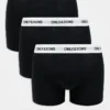 ONLY & SONS 3 Pack Trunks In Black With White Logo Waistband For Men Black Black Waist