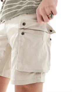 ONLY & SONS Cargo Short In Stone For Men Silver Lining -Modern Clothing Shop 206051308 3