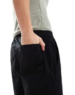 ONLY & SONS Pull On Twill Short In Black For Men -Modern Clothing Shop 206051316 5