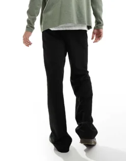 ONLY & SONS Loose Fit Tailored Trouser In Black For Men -Modern Clothing Shop 206051324 5