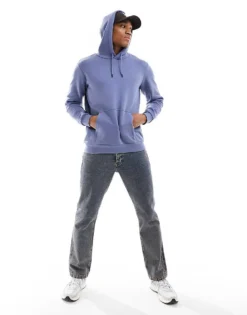 ONLY & SONS Hoodie In Washed Blue For Men Flint Stone -Modern Clothing Shop 206129174 4