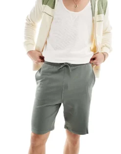 ONLY & SONS Jersey Sweat Shorts In Sage Green For Men Castor Gray -Modern Clothing Shop 206129182 1 castorgray 1