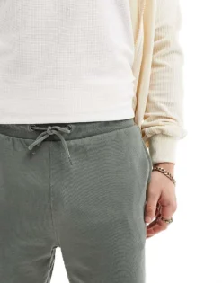 ONLY & SONS Jersey Sweat Shorts In Sage Green For Men Castor Gray -Modern Clothing Shop 206129182 3