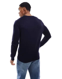 ONLY & SONS Crew Neck Jumper In Navy For Men Dark Navy -Modern Clothing Shop 206129232 4