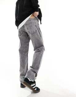 ONLY & SONS Edge Straight Fit Jeans In Washed Grey For Men Medium Grey Denim -Modern Clothing Shop 206140981 3