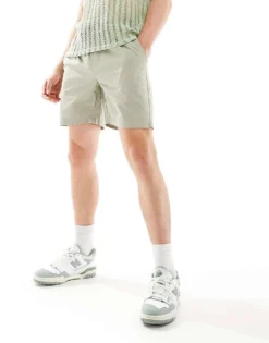 ONLY & SONS Pull On Twill Short In Sage For Men Seagrass -Modern Clothing Shop 206194933 1 seagrass 1