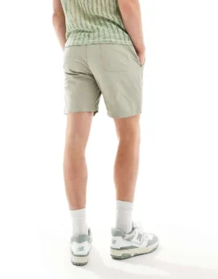 ONLY & SONS Pull On Twill Short In Sage For Men Seagrass -Modern Clothing Shop 206194933 3