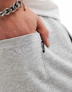 ONLY & SONS Loose Fit Sweat Short In Grey Melange For Men Light Grey Melange -Modern Clothing Shop 206195036 3