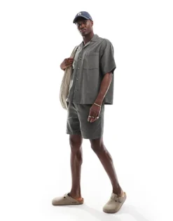 ONLY & SONS Fine Cord Short Co-ord In Grey -Modern Clothing Shop 206195102 1 castorgray 1