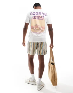 ONLY & SONS Regular Fit T-shirt With Locals Back Print In White For Men Cloud Dancer -Modern Clothing Shop 206195147 4