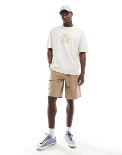 ONLY & SONS Loose Fit Pleated Tailored Short In Beige For Men Chinchilla -Modern Clothing Shop 206195349 4