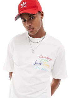 ONLY & SONS Relaxed Fit T-shirt With Saint Tropez Pocket Print In Off White For Men Cloud Dancer -Modern Clothing Shop 206195487 1 clouddancer 1