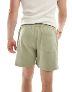 ONLY & SONS Pull On Jersey Short In Sage For Men Tea -Modern Clothing Shop 206195793 5