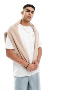 ONLY & SONS Relaxed Fit T-shirt With Amalfi Coast Back Print In Off White For Men Bright White -Modern Clothing Shop 206195881 4