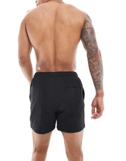 ONLY & SONS Swim Short In Seersucker Black For Men -Modern Clothing Shop 206195920 3