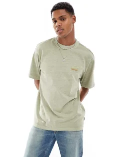 ONLY & SONS Relaxed Fit T-shirt With Retro Beast Back Print In Washed Khaki For Men Tea -Modern Clothing Shop 206196059 4