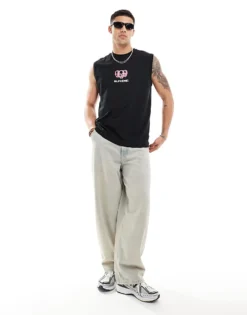 ONLY & SONS Oversized Vest With Euphoric Back Print In Black For Men -Modern Clothing Shop 206252766 3