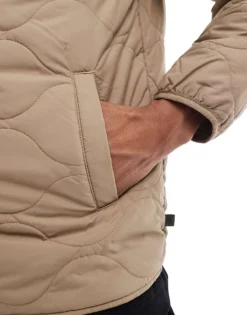 ONLY & SONS Onion Quilted Jacket In Beige For Men Desert Taupe -Modern Clothing Shop 206299521 3