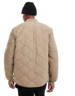 ONLY & SONS Onion Quilted Jacket In Beige For Men Desert Taupe -Modern Clothing Shop 206299521 4