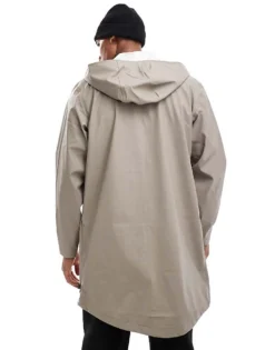 ONLY & SONS Hooded Rain Jacket In Beige For Men Desert Taupe -Modern Clothing Shop 206299527 4