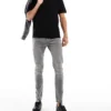 ONLY & SONS Slim Tapered Fit Jeans In Washed Grey For Men Grey Denim